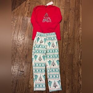 NWT Christmas pajama set, All is calm all is bright, sz 7/8 (2 available)